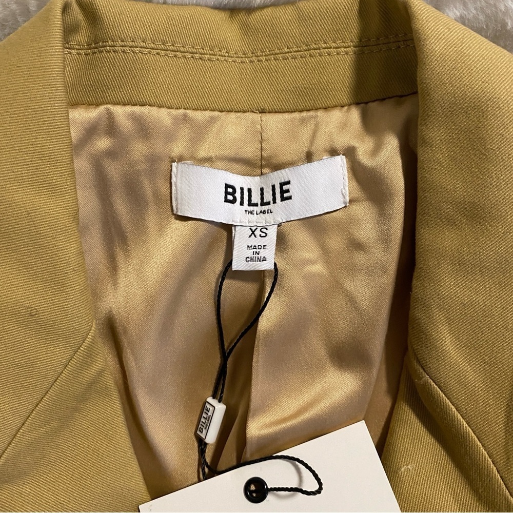 NWT Billie The Label Women's Yellow/Khaki Diana Blazer - Size XS - Picture 3 of 16